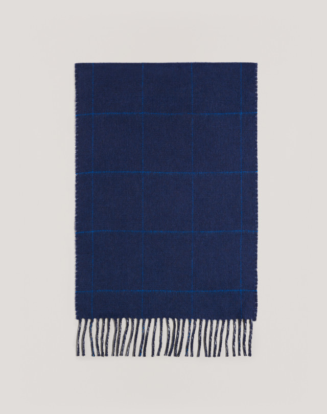DUNHILL Houndstooth Windowpane Double-Faced Scarf SCARVES Man f