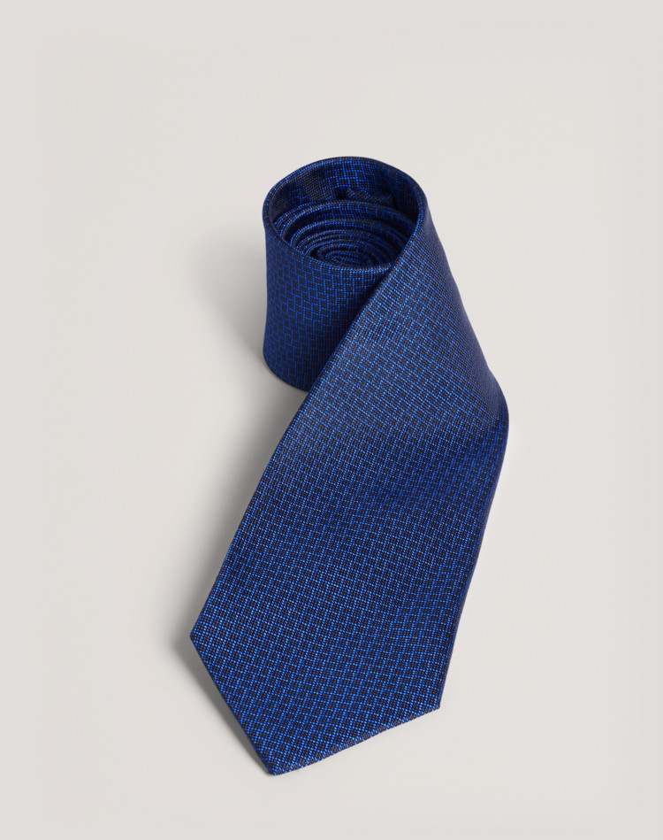 Cravatta in seta jacquard con fantasia geometrica DUNHILL CRAVATTE CON STAMPE Uomo Cravatta in seta jacquard con fantasia geometrica f