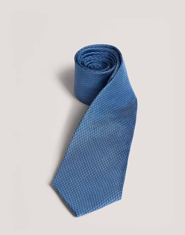 DUNHILL Small Engine Turn Printed Silk Tie PRINTED TIES Man f
