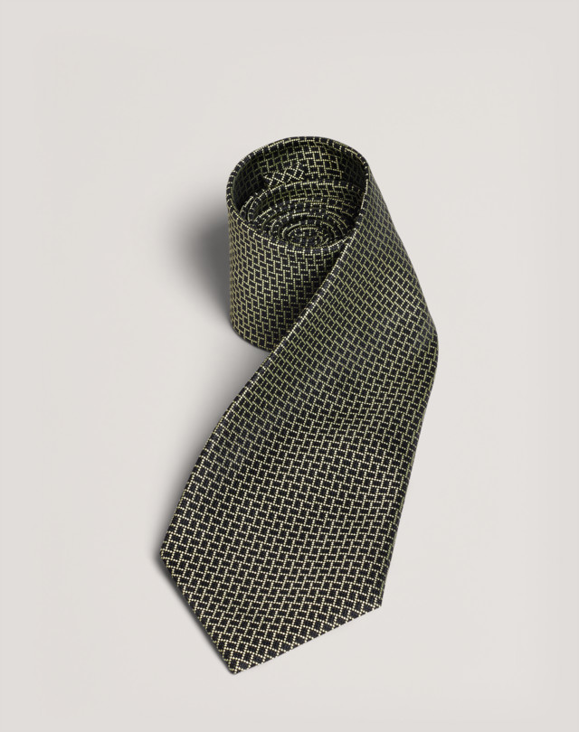 DUNHILL Geometric Woven Silk Tie PRINTED TIES Man f