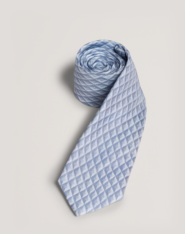 DUNHILL Engine Turn Woven Silk Tie PRINTED TIES Man f