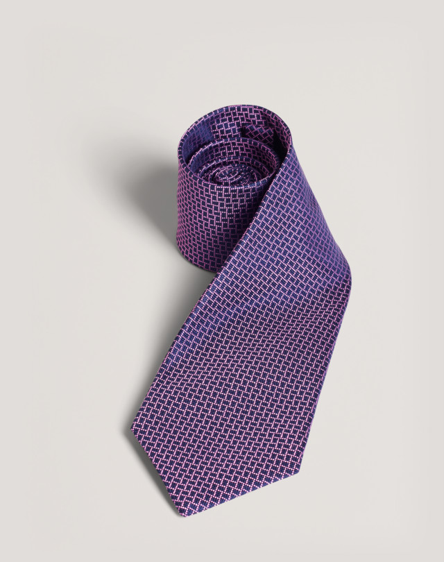 DUNHILL Geometric Woven Silk Tie PRINTED TIES Man f