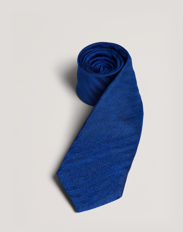 DUNHILL Herringbone Woven Silk Jacquard Tie PLAIN TIES Man f