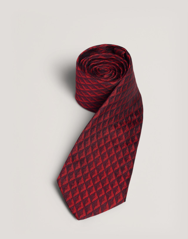 DUNHILL Engine Turn Woven Silk Tie PRINTED TIES Man f
