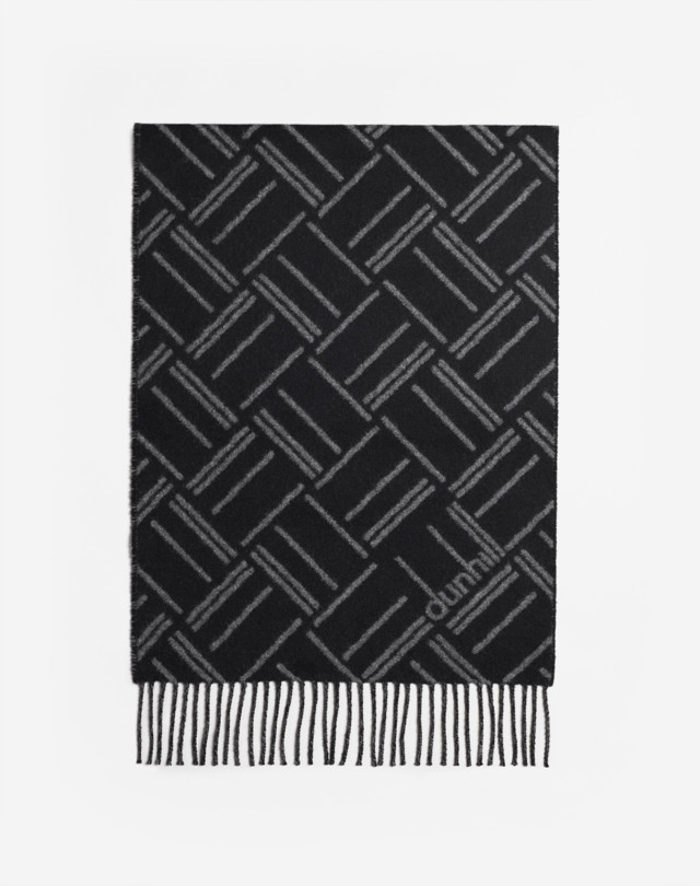 DUNHILL SIGNATURE CASHMERE WOOL SCARF SCARVES Man f