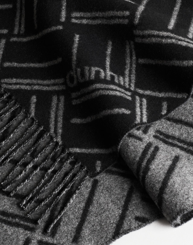 DUNHILL SIGNATURE CASHMERE WOOL SCARF SCARVES Man r
