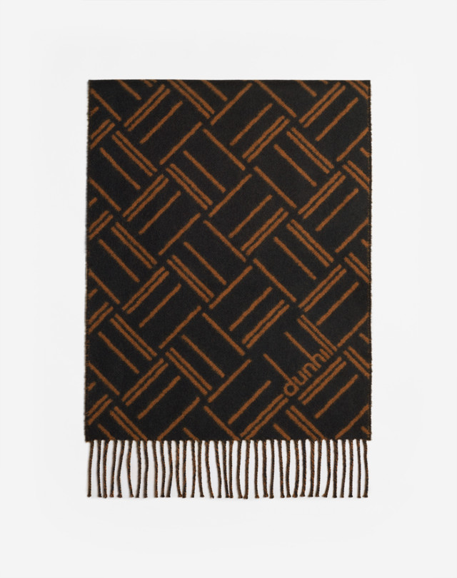 DUNHILL SIGNATURE CASHMERE WOOL SCARF SCARVES Man f