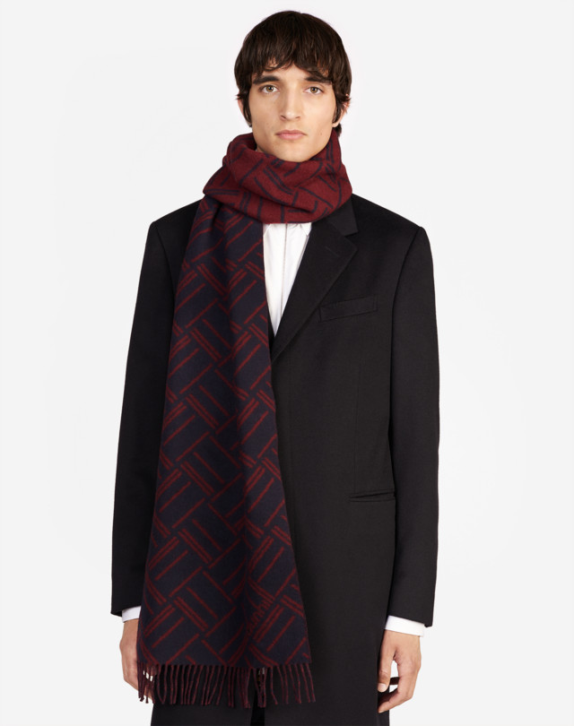 mens burgundy cashmere scarf