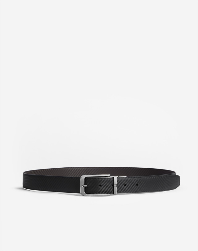 DUNHILL REVERSIBLE 30MM CLASSIC ROUNDED BUCKLE CHASSIS LEATHER BELT BELTS Man a