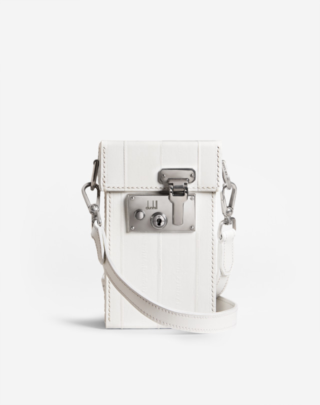 DUNHILL EEL SKIN LOCK BAG
 MESSENGERS Man f