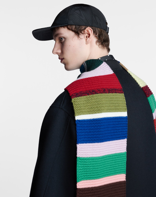 DUNHILL WOOL BLEND STRIPED SCARF SCARVES Man d