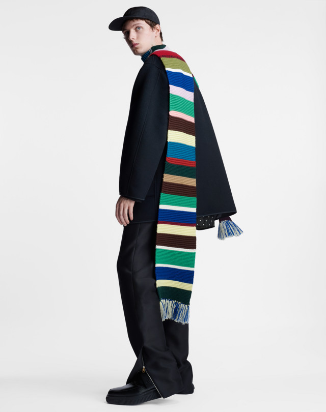 DUNHILL WOOL BLEND STRIPED SCARF SCARVES Man e
