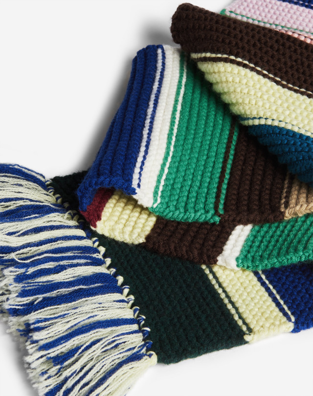 DUNHILL WOOL BLEND STRIPED SCARF SCARVES Man r