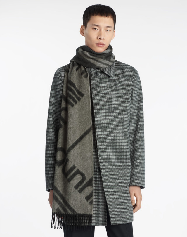 DUNHILL SIGNATURE JACQUARD CASHMERE SCARF SCARVES Man d
