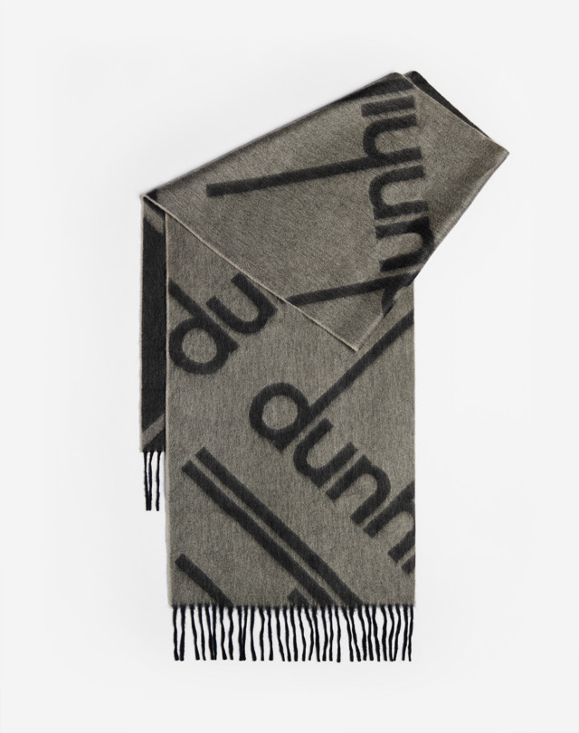 DUNHILL SIGNATURE JACQUARD CASHMERE SCARF SCARVES Man f