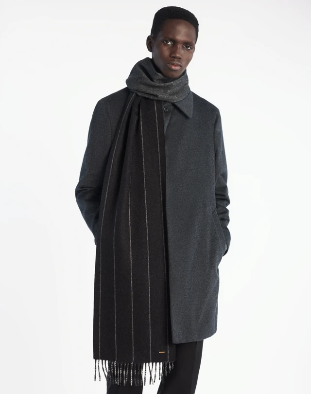DUNHILL DOUBLE FACE CASHMERE D SCARF SCARVES Man d