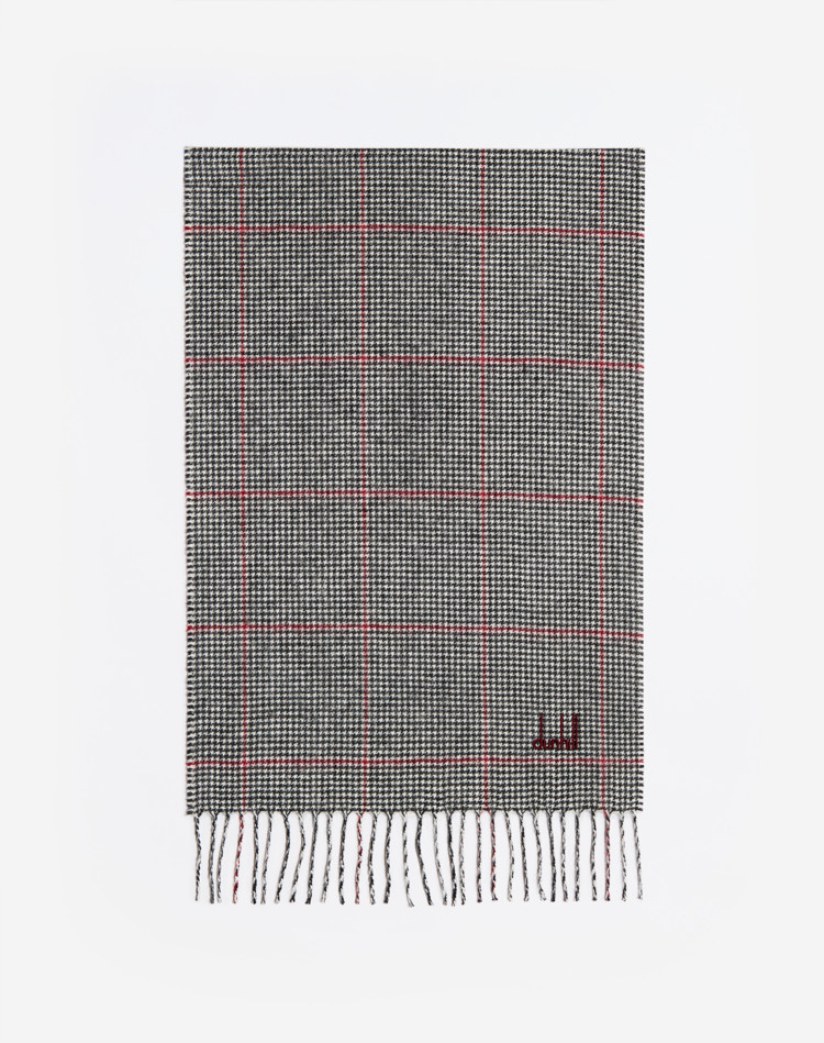 DUNHILL SCARVES Man Check Cashmere Scarf f