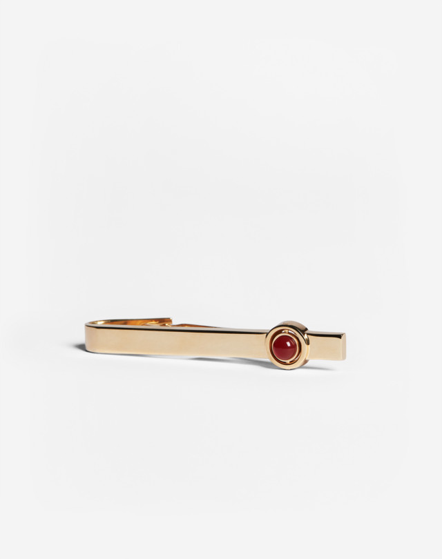 DUNHILL CARNELIAN GYRO TIEBAR Tiebars & Lapel Pins Man f
