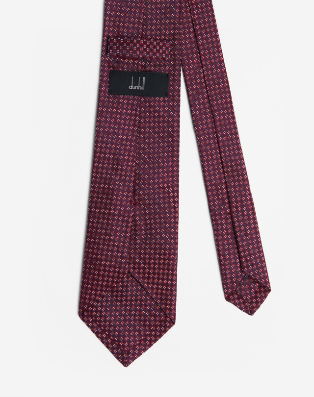 DUNHILL MICRO GEOMETRIC TIE WOVEN TIES Man r