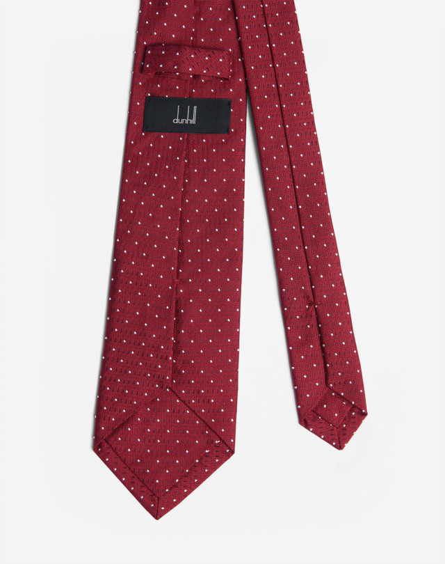 DUNHILL DUNHILL D POLKA DOT TIE 8CM WOVEN TIES Man r