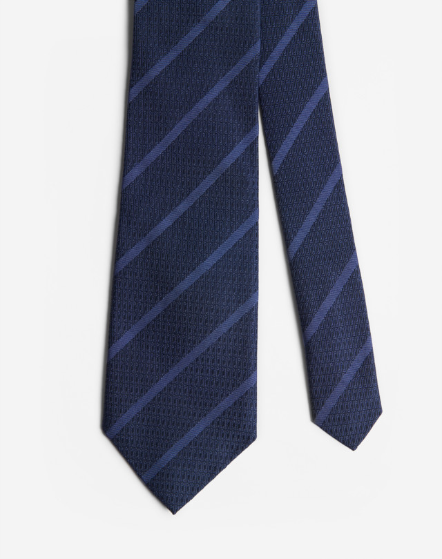DUNHILL DUNHILL D STRIPE TIE 8CM WOVEN TIES Man f