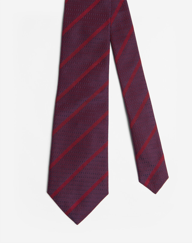 DUNHILL DUNHILL D STRIPE TIE 8CM WOVEN TIES Man f