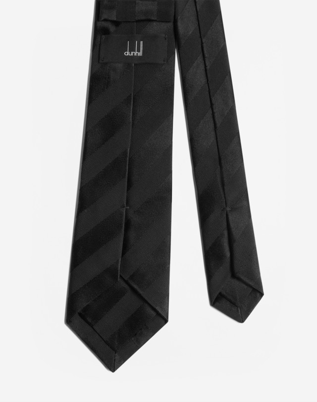 DUNHILL MOGADOR SATIN STRIPE TIE 7CM WOVEN TIES Man r