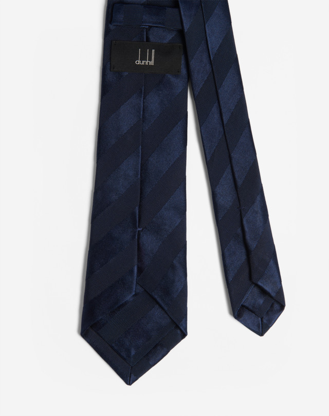 DUNHILL MOGADOR SATIN STRIPE TIE 7CM WOVEN TIES Man r