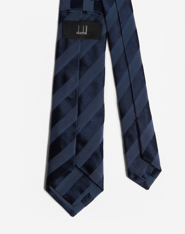 DUNHILL MOGADOR SATIN STRIPE TIE 7CM WOVEN TIES Man r