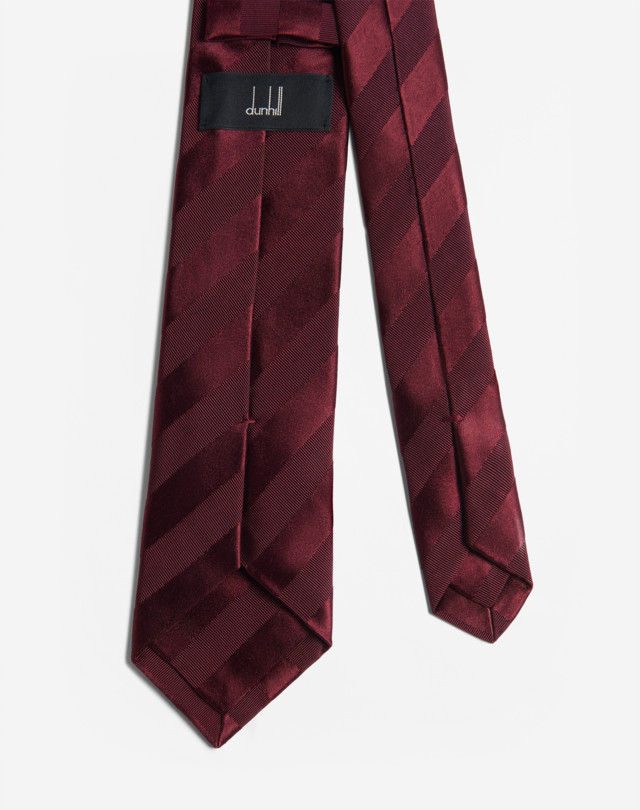 DUNHILL MOGADOR SATIN STRIPE TIE 7CM WOVEN TIES Man r