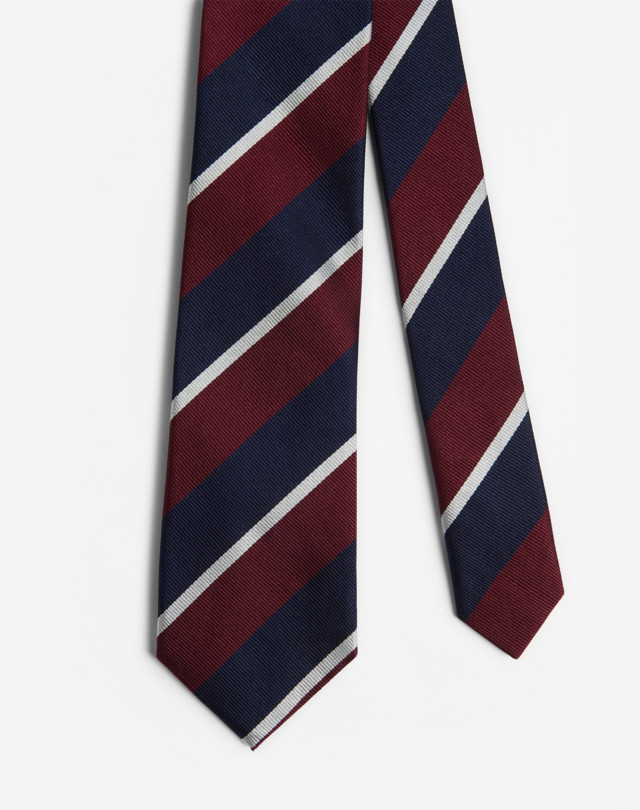 Men's Navy REGIMENTAL STRIPE TIE 7CM | dunhill VN Online Store