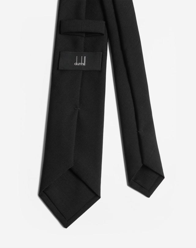 DUNHILL PLAIN MOHAIR TIE 7CM WOVEN TIES Man r