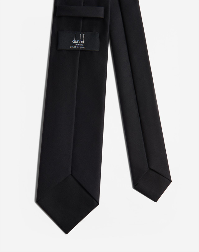 DUNHILL TECHNICAL WOOL SILK TIE 7CM Tie Man r