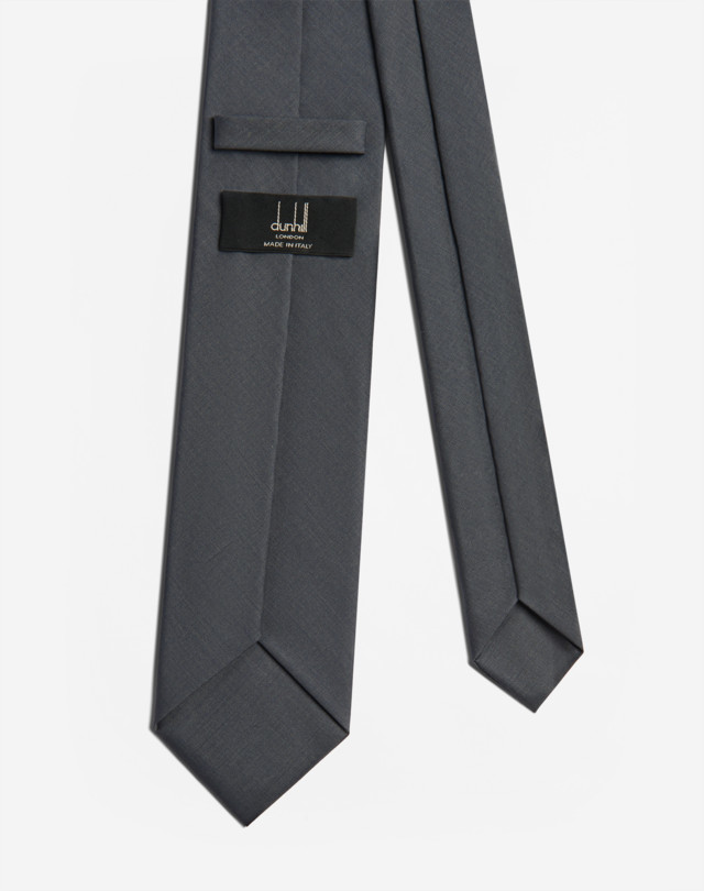 DUNHILL TECHNICAL WOOL SILK TIE 7CM Tie Man d