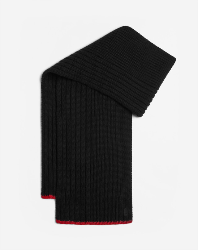 DUNHILL CASHMERE RIBBED TIPPING SCARF SCARVES Man f