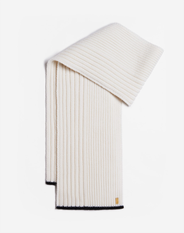 DUNHILL CASHMERE RIBBED TIPPING SCARF SCARVES Man f