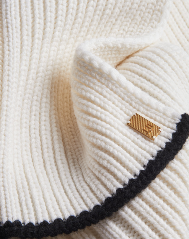 DUNHILL CASHMERE RIBBED TIPPING SCARF SCARVES Man r