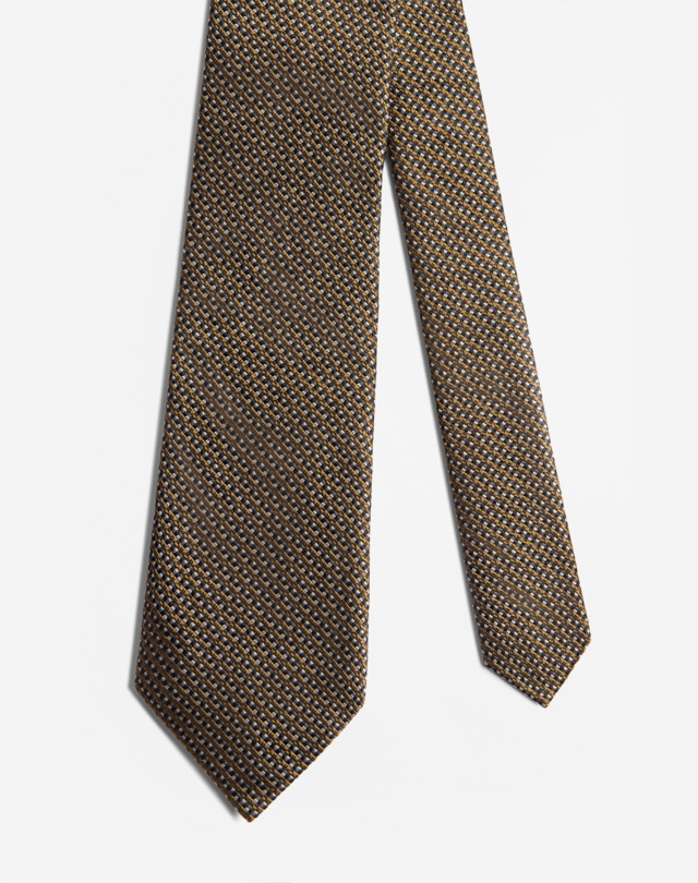 Men's Tobacco Deco Micro Texture Tie | dunhill US Online Store