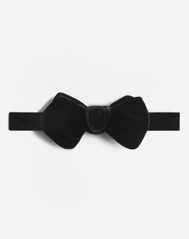 DUNHILL Velvet Point Butterfly Self Bow-Tie BOW TIES Man f