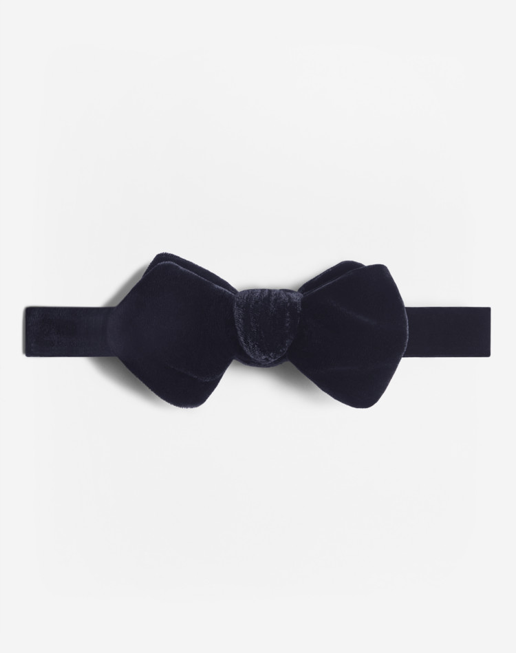 DUNHILL BOW TIES Man Velvet Point Butterfly Self Bow-Tie f