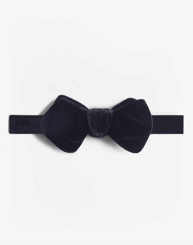 DUNHILL Velvet Point Butterfly Self Bow-Tie BOW TIES Man f