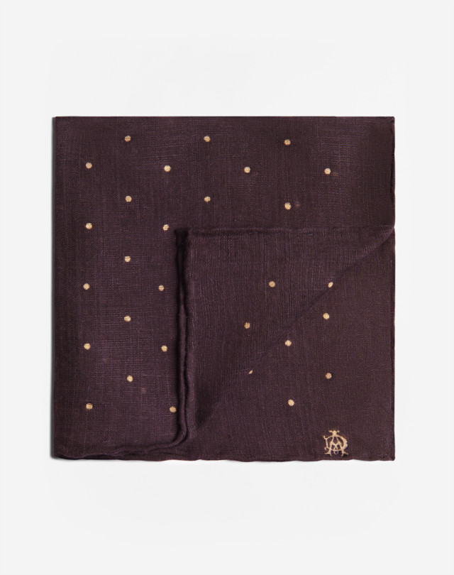 DUNHILL Cotton Polka Dot Pocket Square Pocket square Man f
