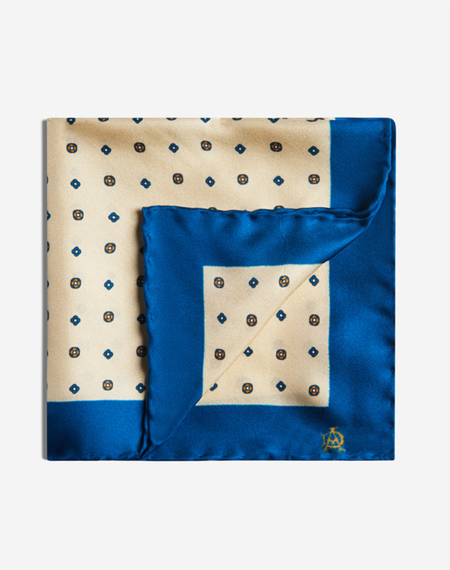 DUNHILL Silk Neats Print Pocket Square Pocket square Man f