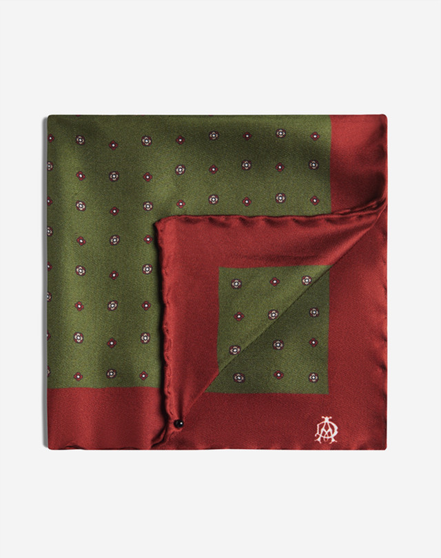 DUNHILL Silk Neats Print Pocket Square Pocket square Man f