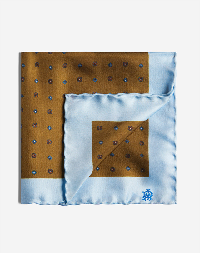 DUNHILL Silk Neats Print Pocket Square Pocket square Man f