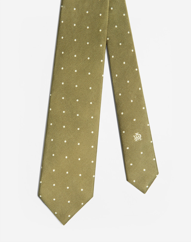 DUNHILL Silk Polka Dot Printed Tie Tie Man f