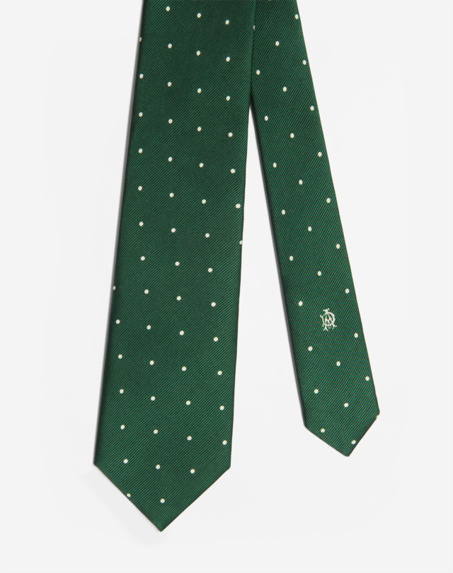 DUNHILL Cravatta in seta con stampa a pois Cravatta Uomo f