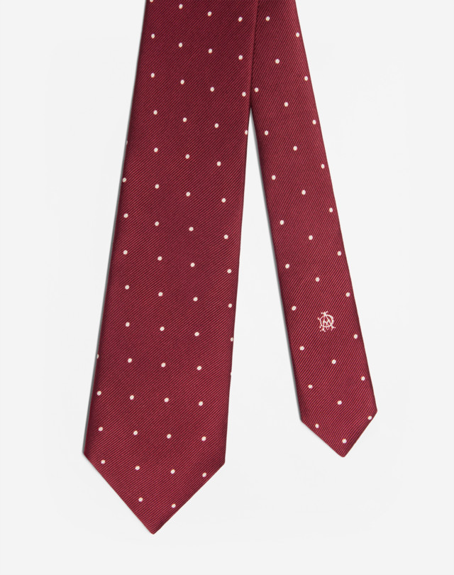 DUNHILL Silk Polka Dot Printed Tie Tie Man f