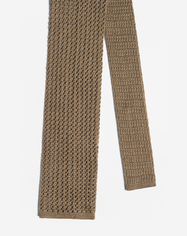 DUNHILL Cotton Knitted Traforato Tie Man f