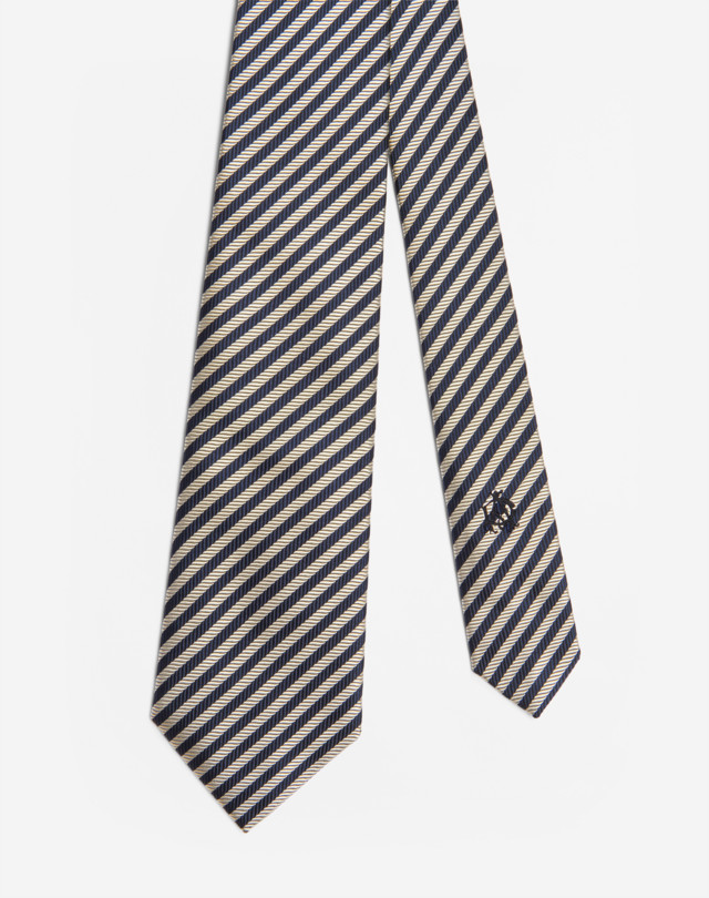 DUNHILL Silk Herringbone Stripe Woven Tie Tie Man f